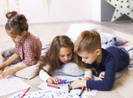 1 three focused children are playing on the f45 i